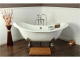 Clawfoot Bathtub Large Double Slipper Clawfoot Tub Cast Iron and Acrylic