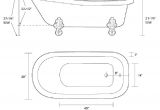 Clawfoot Bathtub Measurements 60" Acrylic Slipper Clawfoot Tub