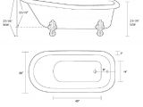 Clawfoot Bathtub Measurements 60" Acrylic Slipper Clawfoot Tub