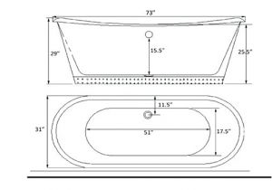 Clawfoot Bathtub Measurements Clawfoot Tub Dimensions – Infamousnow