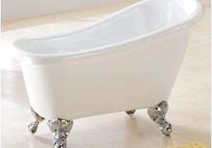 Clawfoot Bathtub Prop 44" Carter Acrylic Mini Clawfoot Slipper Tub with Imperial