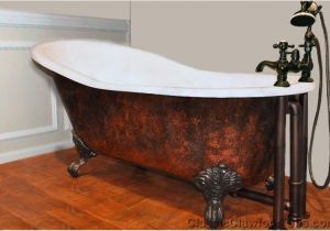 Clawfoot Bathtub Replacement Feet 57" Cast Iron Slipper Clawfoot Tub