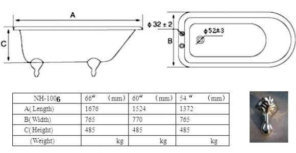 Clawfoot Bathtub Sizes Clawfoot Tub Sizes – Malotraktory