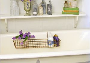 Clawfoot Bathtub Storage How I Made Bathing Easier with Wire Baskets town