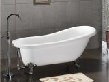 Clawfoot Bathtub Vintage 61" Acrylic Slipper Clawfoot Tub