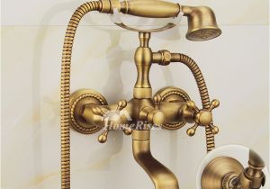 Clawfoot Bathtub Wall Mount Faucet Clawfoot Tub Faucet Wall Mount Bathroom Antique Brass Brushed