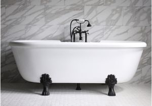 Clawfoot Bathtub with Jets Empress Em75n 75" Hydromassage Water and Air Jetted Double
