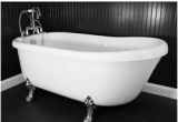 Clawfoot Bathtub with Jets Spa Collection 67 Inch Air Massage Slipper Clawfoot Tub