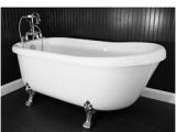 Clawfoot Bathtub with Jets Spa Collection 67 Inch Air Massage Slipper Clawfoot Tub