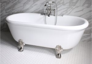 Clawfoot Bathtub with Jets Ss75w 75" Sansiro Water Jetted Double Ended Clawfoot Tub