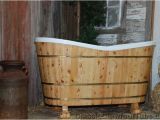 Clawfoot Bathtub Wood 60" Wood & Acrylic Dual End Bathtub