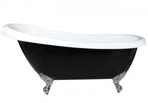 Clawfoot Bathtubs Australia Lawson Black Clawfoot Bath with Chrome Feet 1720mm
