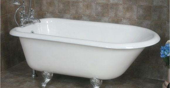 Clawfoot Bathtubs Used 55" Rolled Rim Cast Iron Clawfoot Tub