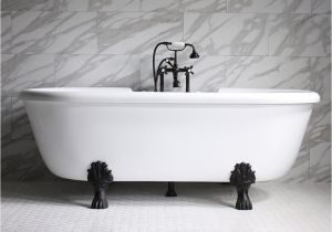 Clawfoot Jacuzzi Bathtubs 75" Heated Air Jetted Double Ended Clawfoot Tub