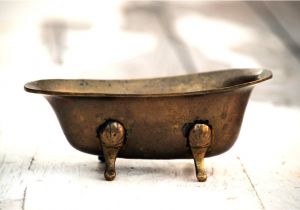 Clawfoot Tub Accessories Dollhouse Antique Bath Furniture Vintage Brass Clawfoot Tub
