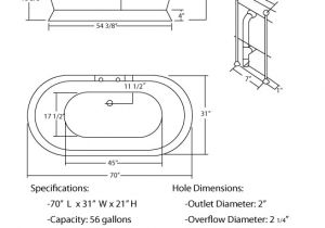 Clawfoot Tub Dimensions 70" Acrylic Double Ended Pedestal Bathtub