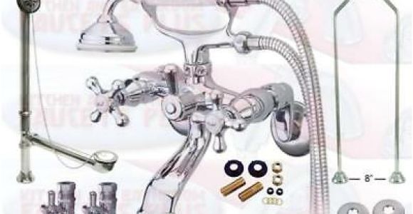 Clawfoot Tub Faucet Ebay Polished Chrome Clawfoot Tub Faucet Package Kit with Drain