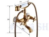 Clawfoot Tub for 2 Clawfoot Tub Faucet 2 Hole Wall Mount Antique Brass Two