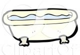 Clawfoot Tub Graphic Cartoon Of A Full Clawfoot Bath Tub Royalty Free Vector