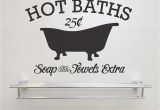 Clawfoot Tub Graphic Hot Baths soap and towels Extra Removable Vinyl Wall Decor