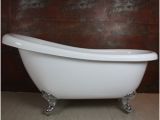 Clawfoot Tub High Back Lawson White 1570mm Single High Back Clawfoot Bathtub