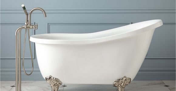 Clawfoot Tub Length Ultra Acrylic Slipper Clawfoot Tub Bathroom
