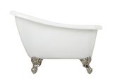 Clawfoot Tub Mat 43" Carter Mini Acrylic Clawfoot Tub Bathroom