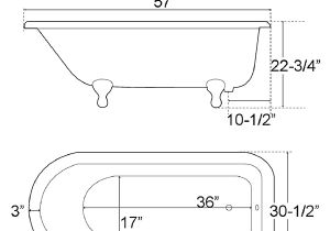 Clawfoot Tub Measurements Traditional Style Cast Iron Clawfoot Bathtubs