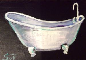 Clawfoot Tub Paint Bathtub Painting White Clawfoot Bathtub Art