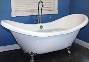 Clawfoot Tub with Jets Whirlpool Jetted Bathtub 72" Acrylic Clawfoot Design with