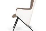 Coaster Bonded Leather Accent Chair White Modrest Coreen Modern White & Brown Bonded Leather Accent