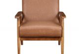 Cognac Leather Accent Chair Bison Fice Wood Frame Faux Leather Accent Chair In