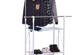 Collapsible Rolling Rack Target Double Rail Folding Adjustable Rolling Clothes Rack Hanger W 2