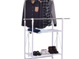 Collapsible Rolling Rack Target Double Rail Folding Adjustable Rolling Clothes Rack Hanger W 2