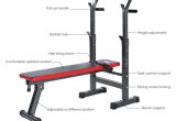 Collapsible Squat Rack Kobo Folding Multi Exercise Weight Lifting Bench with Squat Stand