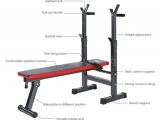 Collapsible Squat Rack Kobo Folding Multi Exercise Weight Lifting Bench with Squat Stand