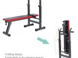 Collapsible Squat Rack Kobo Folding Multi Exercise Weight Lifting Bench with Squat Stand