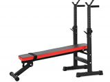 Collapsible Weight Bench Kobo Folding Multi Exercise Weight Lifting Bench with Squat Stand