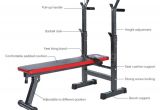 Collapsible Weight Bench Kobo Folding Multi Exercise Weight Lifting Bench with Squat Stand