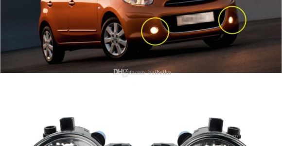 Colored Fog Lights Car Fog Lights for Nissan Micra March 20052010 Clear Front Fog