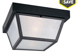 Colored Light Bulbs Lowes Shop Portfolio 10 37 In W Black Outdoor Flush Mount Light at Lowes Com