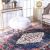 Colorful Rugs Nuloom Vintage Medallion Veronica Navy area area Rug Closet