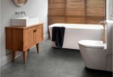 Commercial Rubber Flooring Bathroom Featuring Secura Pur Luxury Vinyl Sheet Flooring In