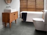 Commercial Rubber Flooring Bathroom Featuring Secura Pur Luxury Vinyl Sheet Flooring In