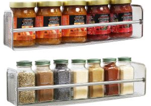 Complete organic Spice Rack Amazon Com Decobros 2 Pack Wall Mount Single Tier Mesh Spice Rack