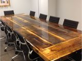 Conference Table and Chairs Set Hand Crafted 10 X 4 Reclaimed Conference Table with Steel I Beam