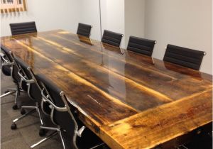 Conference Table and Chairs Set Hand Crafted 10 X 4 Reclaimed Conference Table with Steel I Beam