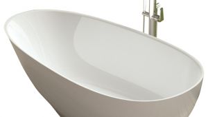 Contemporary Stand Alone Bathtub Adm White Stand Alone solid Surface Stone Resin Bathtub