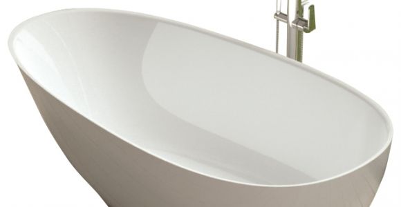 Contemporary Stand Alone Bathtub Adm White Stand Alone solid Surface Stone Resin Bathtub