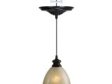 Convert Recessed Light to Flush Mount Worth Home Products Instant Pendant Series 1 Light Brushed Bronze